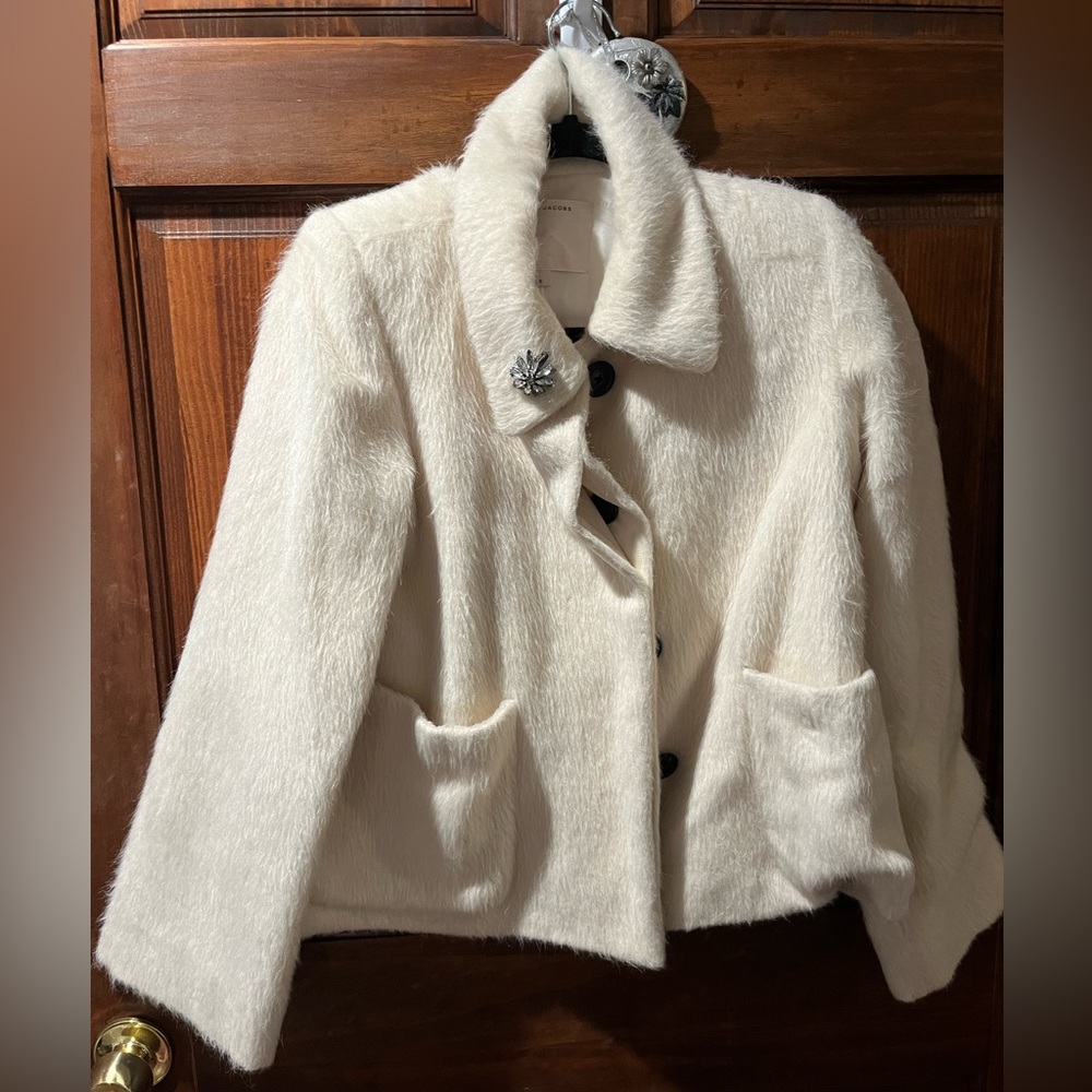 Marc Jacobs cream fur jacket. Made in USA size 6.